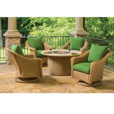 Lloyd Flanders Reflections Wicker Swivel Rocker Chair Set With Fire Table Lf Reflections Set4 Clearance Patio Furniture Wood Patio Furniture Patio Furniture For Sale