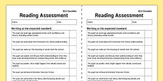 Ks2 Reading Exemplification Checklist Teacher Made