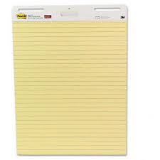 3m 561 flip chart pad yellow ruled 25 x 30 inches 30 sheets