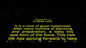 Star Wars Birth Announcement Youtube