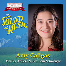 Meet the Cast of THE SOUND OF MUSIC! 🌟🏔🎶 Amy Cajigas (Mother Abbess &  Fraulein Schweiger) is excited to return to The Playhouse! Amy received her  BM from James Madison University. Recent