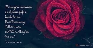 If roses grow in heaven. 27 Best Funeral Poems For Mom Love Lives On