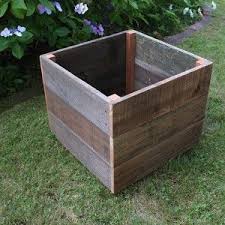 Diy Rustic Reclaimed Wood Planter Box 20x20 Diy Wood Planters Diy Planters Wood Planter Box
