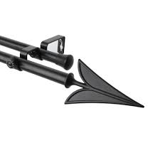 Resize the window to see the arrow change its body length, while still always point to a certain position. Rod Desyne Home Bathroom Window Treatments Arrow Double Curtain Rod 48 84 Inch Black