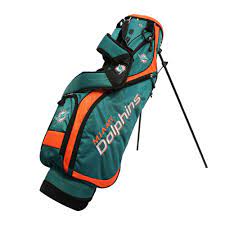 Miami Dolphins Stand Golf Bag Is Extremely Lightweight As Well As Comfortable To Carry Great Features From Include 4 Way T Golf Bags Golf Stand Bags Dolphins