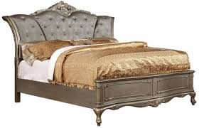Lowest price of the summer season! Furniture Of America Johara Queen Sleigh Bed In Gold Cm7090q