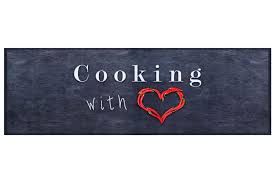 Ordering takeout and having food delivered can be fun, but it takes real knowledge and skill to be a good cook. Kuchenteppich Kuchenlaufer Cooking With Love Grau Rot