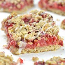 Low calorie strawberry dessert recipes. Easy Skinny Strawberry Oatmeal Bars Omg Chocolate Desserts