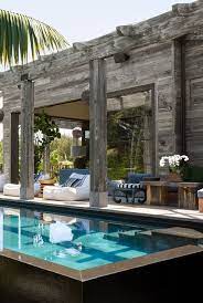 The cabana includes outdoor ceiling fans and heaters, a built. 30 Pool House Design Ideas That Feel Like Vacation