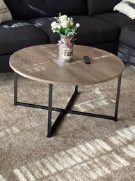 This round coffee table with a modern style is a perfect addition to any living room. Household Essentials Ashwood Round Coffee Table Walmart Com Walmart Com