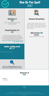 Correct Spelling For Zen Infographic Spellchecker Net