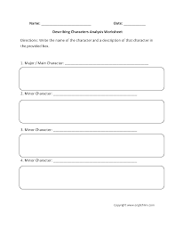 There are multiple handouts for individual work or group work! Englishlinx Com Character Analysis Worksheets
