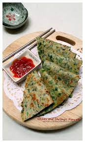 bibi s baking journey 咸香韭菜 虾米 煎面饼 shrimp with leek pancakes food snacks leeks