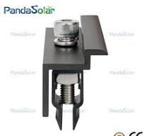 Ready to Ship Solar PV Structure Anoodized Black/Silver End Clamp to Fix  Solar Panels
