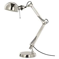 Forsa Work Lamp Nickel Plated Ikea In 2020 Work Lamp Desk Lamp Lamp