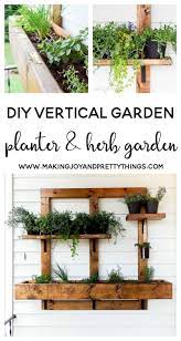 Diy Vertical Herb Garden And Planter 2x4 Challenge Vertical Herb Garden Wall Planters Outdoor Vertical Garden Diy