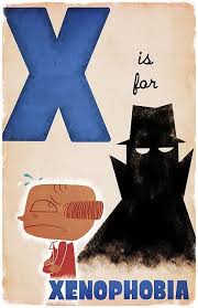 X Is For Xenophobia Graphic Poster Alphabet Cards Childrens Alphabet