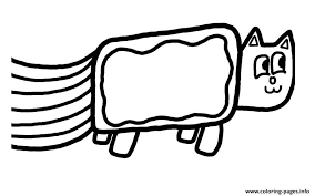 What's more, nyan cat drawing picture is ideal to begin giving the kids page to coloring from the less demanding level. Nyan Cat Fast Simple Coloring Pages Printable