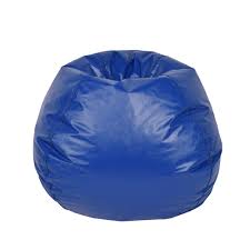 Versatile use bean bag foram chair provides extra seating with a modern look that can fit into any rooms always a joy our bean bag foam arm chair is suitable for different kinds of activities: Ace Casual Furniture Blue Vinyl Bean Bag 9800201 The Home Depot