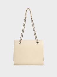 Túi đeo vai hình hộp Extra Squarish Crossbody Bag màu Kem - SABLANCA