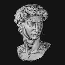 Estátua David Na Renderização 3d De Fundo Isolada Ilustração Stock