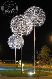 Dandelions Wroclaw Codaworx Light Sculpture Dandelion Light Outdoor Art