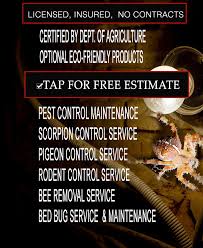 That's why we proudly offer 100% satisfaction guarantee on our residential pest control, cockroach control, scorpion control, termite control, rodent control and weed control services. Pest Control Las Vegas No Contract