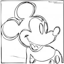Mickey Mouse By Andy Warhol Coloring Page Picture Super Coloring Pages Mickey Mouse Coloring Pages Pop Art Coloring Pages Andy Warhol Art