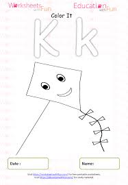 Coloring sheets with a specific letter is a great way! English Preschool Letter K Coloring Page