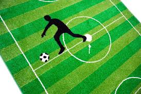 Kinderteppich »fußball«, hanse home, rund, höhe 10 mm, fußball spielteppich für jede gelegenheit. Kinderteppich Spielteppich Jungen Kinderzimmer Teppich Fussball Grun Carpetia