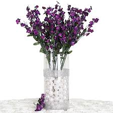 Providing a framework for the design concept, flower arrangement fillers lend structure and bulk, support delicate blooms, and fill gaps between focals and accents. Balsacircle 12 Bushes Baby Breath Silk Filler Flowers Purple Walmart Com Walmart Com