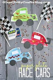 Speedy Paper Plate Race Cars Kid Craft Idea For Racing Fans Transportation Crafts Preschool Crafts Paper Plate Crafts For Kids