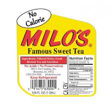 Swiss premium diet sweet tea sugar free. Catalog Beverages Tea Hot Chocolate Milo S No Calorie Famous Sweet Tea 1 Gallon