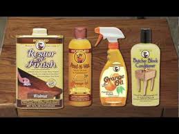 howard products demonstration restor a finish feed n wax orange oil and butcher block conditioner