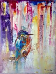 Abstract Bird Paintings On Canvas Abstract Bird Painting Series Kingfisher Painting Modern Art Paintings Bird Painting Acrylic Modern Canvas Art