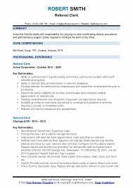Explain how you know the person. Referral Clerk Resume Samples Qwikresume