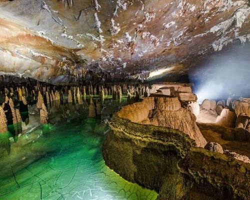 Hang Va in the limestone landscape of Phong Nha