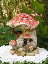 Details About Miniature Dollhouse Fairy Garden Small Red Mushroom Fairy House Cottage New Feerie