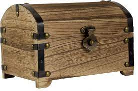 Buy Coredp Decorative Vintage Wood Treasure Chest 8 3x5 5x5 5 Inches With 90 Degree Hinged Lid Old Fashioned Design Metal Outline And Buckle Keepsake Box Jewelry Box Toy Treasure Chest Online In Saint Helena Ascension And Tristan