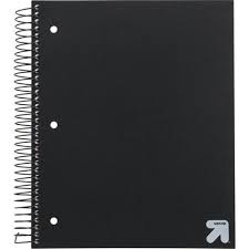 Wirebound notebook, 3 subject, college ruled, 11 x 8 1/2, 3 pack, assorted colors (color choice not available) : Spiral Notebook 5 Subject Wide Ruled 200 Sheets Up Up Target