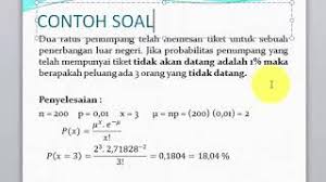 Viral 11 contoh soal statistika probabilitas dan pembahasannya teknik sipil paling populer contoh soal probabilitas wood scribd indo konsep dasar probabilitas dan contoh soal beserta penyelesaiannya kelompok 1. Distribusi Poisson Contoh Soal Pembahasan Youtube