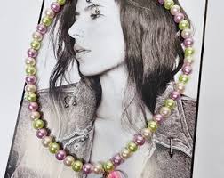 Pierced Teddy Glass Pearl Necklace