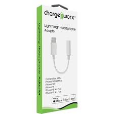 Chargeworx Lightning White Headphone Adapter Shop Cables Chargers At H E B