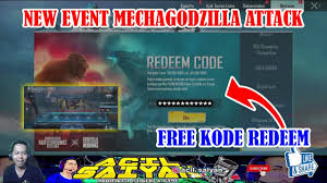 Here is the list of new pubg mobile redeem code that currently available. Kode Redeem Event Godzilla Vs Kong Mechagodzilla Attack Pubg Mobile Youtube