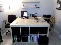 Work Play Storage For Two Ikea Hackers Ikea Hackers Ikea Desk Ikea Workstation