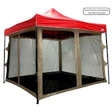 Easygoproducts Screen Room Attaches To Any 10 X10 Pop Up Screen Tent Room A 4 Walls Mesh Ceiling Pvc Floor Two Doors Screen Tent Pop Up Screens Tent Room