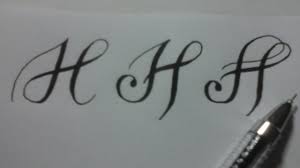 Delete the couple's first names if you'd like. Calligraphy Letter H With Normal Pen Youtube