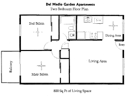 Del Medio Gardens Floor Plans Floor Plans Two Bedroom Floor Plan Small Cottage Plans