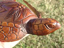 Hand Carved Wooden Sea Turtle Sculpture Art Reptile Wood Mahogany Turtle Sculpture Turtle Sculpture Art