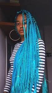 Blue Box Braids Colorfulboxbraids Blue Box Braids Blonde Box Braids Colored Box Braids
